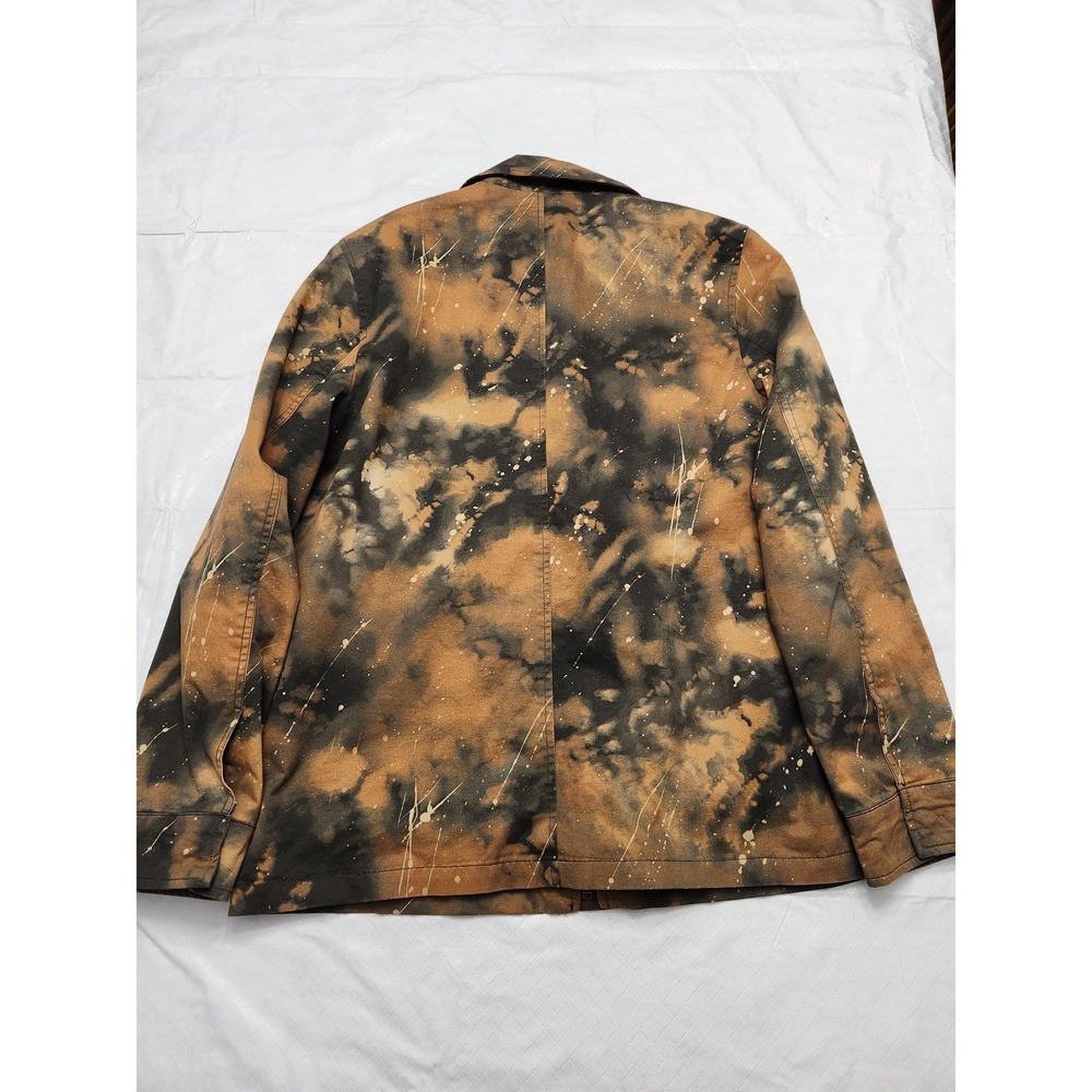 INC International Concepts Jacket Mens Medium Brown Camo Canvas Military Field - Picture 10 of 12